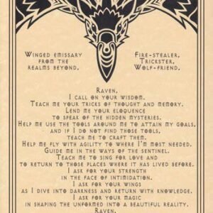 Raven Prayer Poster 8 1/2" x 11"
