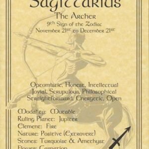 Sagittarius Zodiac Poster 8 1/2" x 11"