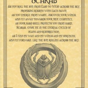Scarab Prayer Poster 8 1/2" x 11"