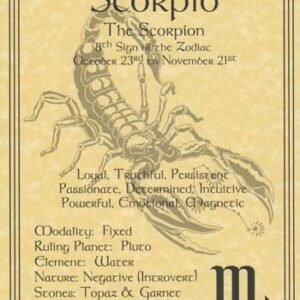 Scorpio Zodiac Poster 8 1/2" x 11"