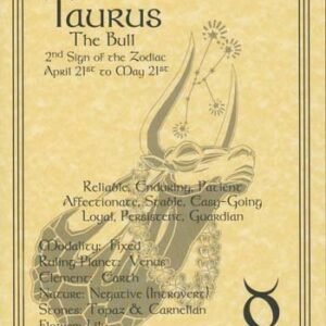 Taurus Zodiac Poster 8 1/2" x 11"