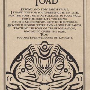 Toad Blessing Poster 8 1/2" x 11"
