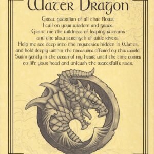 Water Dragon Parchment Poster 8 1/2" x 11"