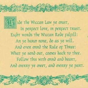 Wiccan Rede (Law) Poster 8 1/2" x 11"