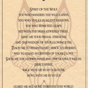 Wolf Prayer Parchment Poster 8 1/2" x 11"