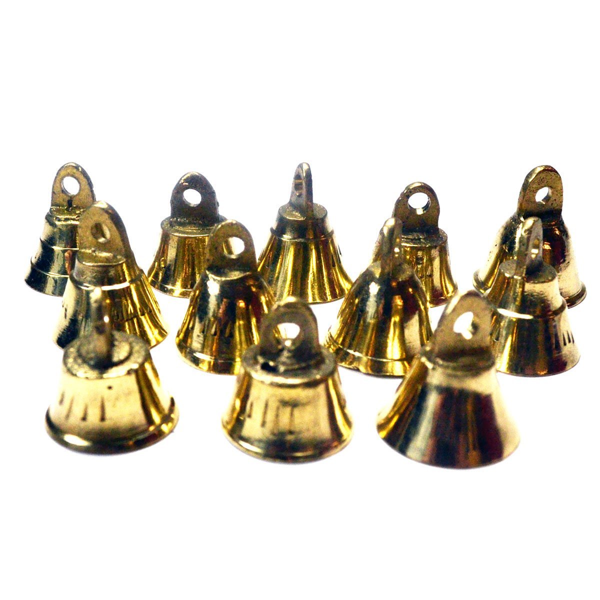 Set Of 12 Brass Bells 3/4"