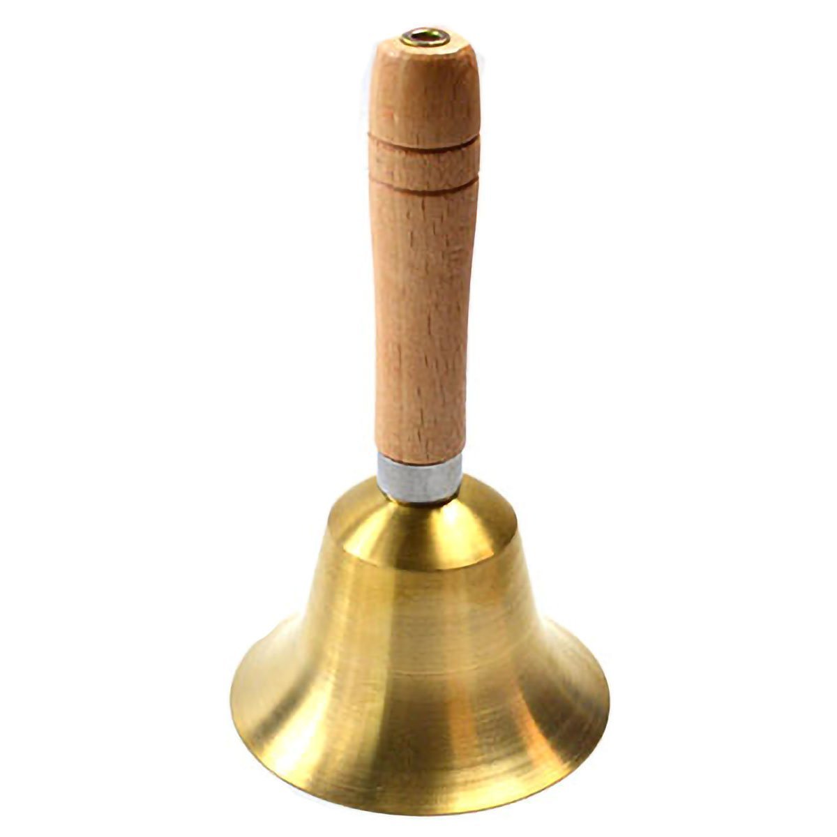 6" Brass Hand Bell With Wooden Handle