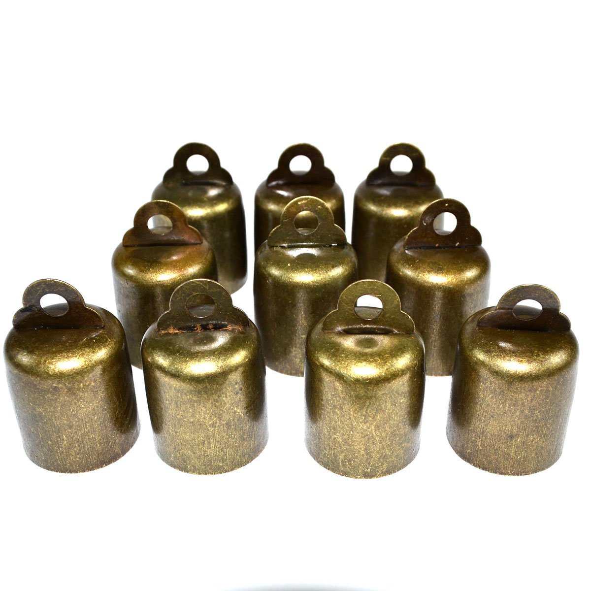 Set Of 10 1 1/2" Vintage Style Aluminum Bells
