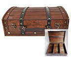 Antique Wood Box 14" x 11" x 5" With Three Compartments