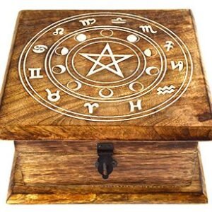 Zodiac Moon Phase Crystal Box 7" x 7" x 3 1/2"