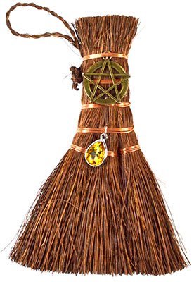 6" Pentagram Copper Altar Broom