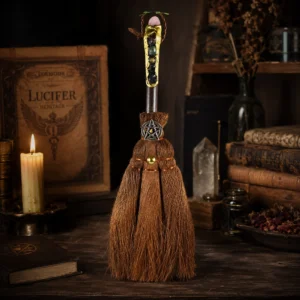 12" Pentagram Crystal Altar Broom