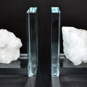 Quartz Glass Book Ends Set Of 2