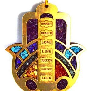 6" Hamsa Hand With Crystals