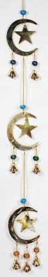 Stars And Moons Brass Wind Chime