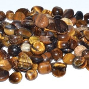 Tiger Eye Tumbled Chips 5-7mm, 1 lb