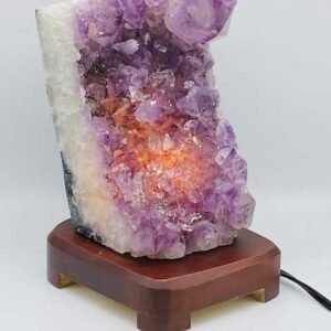Amethyst Druse Lamp 7 1/2"