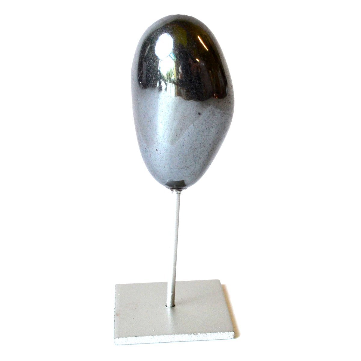 Hematite On Silver Stand 2.75"