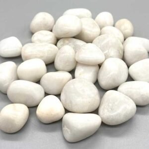 1 lb White Agate Tumbled Stones