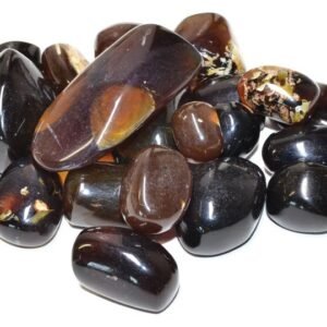 1 lb Zebra Amber Tumbled Stone