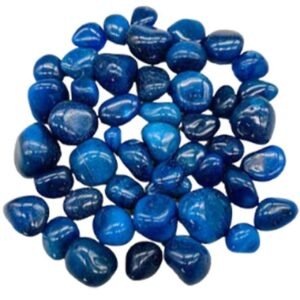 Blue Onyx Tumbled Stones 1 lb Heat Treated