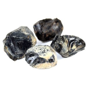 Black Obsidian Raw Stones 5 lb Bundle, Approx. 2"-4" Chunks