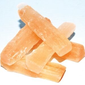 Set Of 5 Orange Selenite Mini Sticks 4"