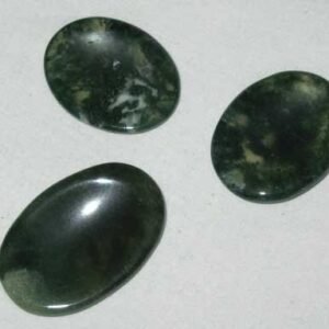 Moss Agate Worry Stone 1 3/4"