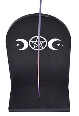 7 1/4" Triple Moon Pentagram Incense Burner