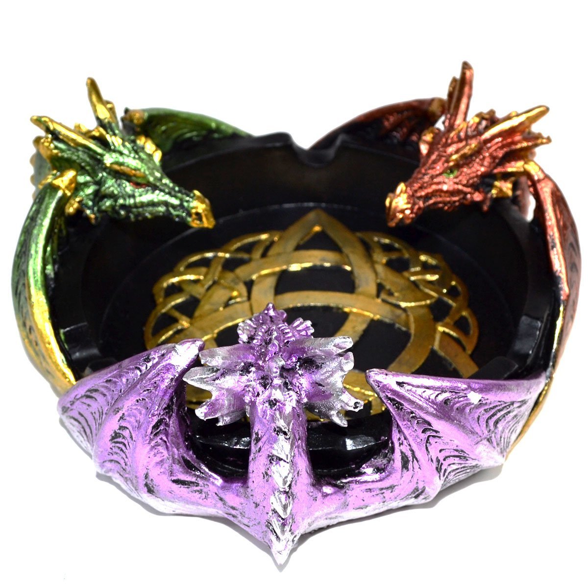 5" Three Dragon Incense Holder / Ashtray