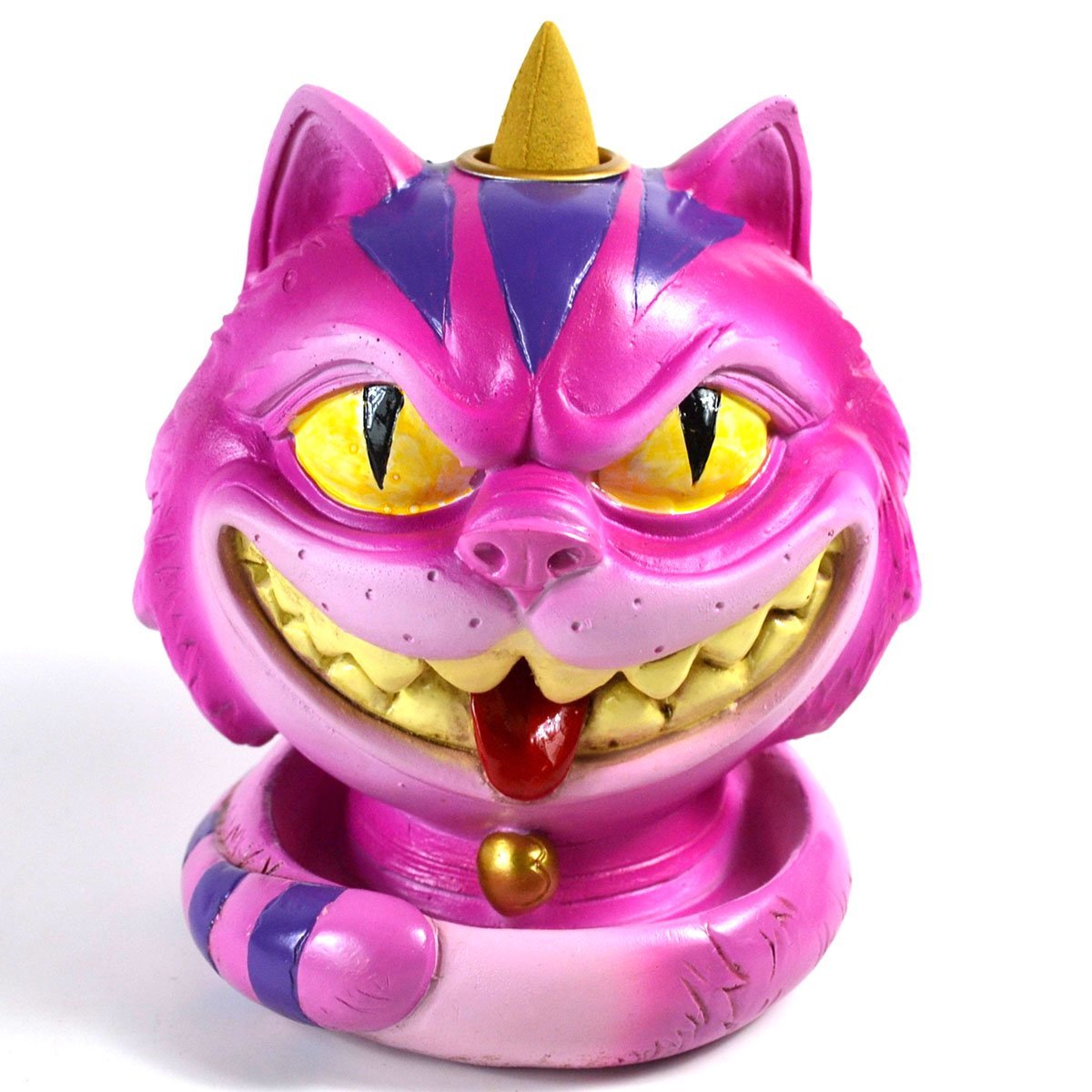 5" Pink Cheshire Cat Backflow Incense Burner