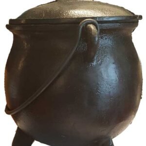 8" Cast Iron Cauldron With Lid