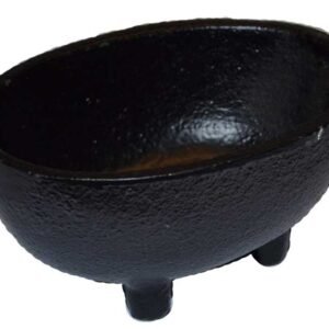 Oval Cast Iron Cauldron Smudge Pot 3" x 2 1/4"