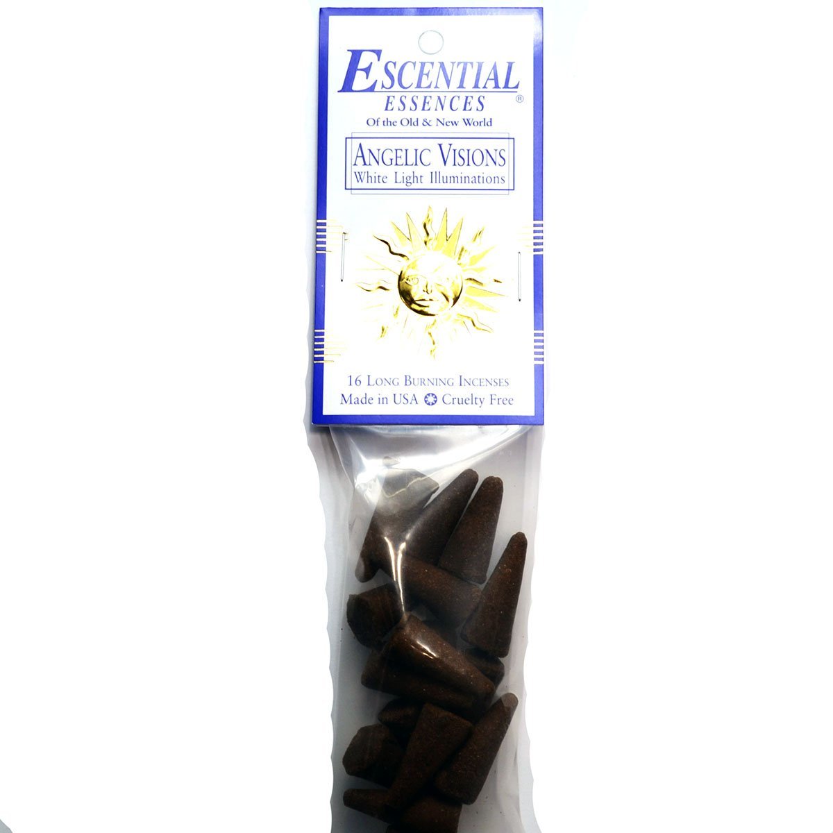 Angelic Vision Escential Essences Cone Incense 16-Pack
