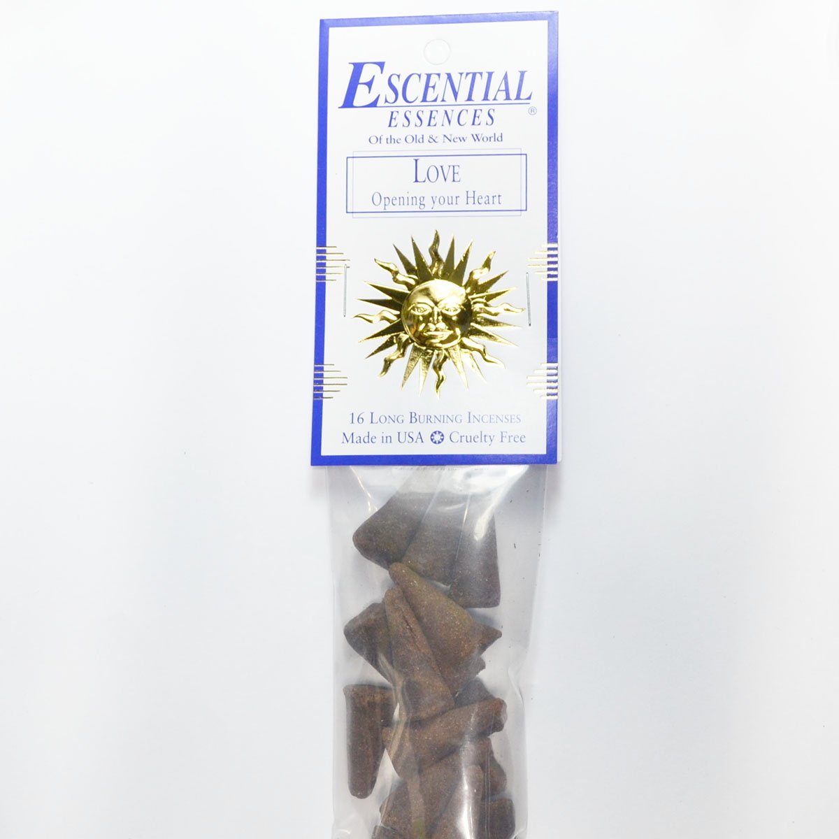 Love Escential Essences Cone Incense 16-Pack