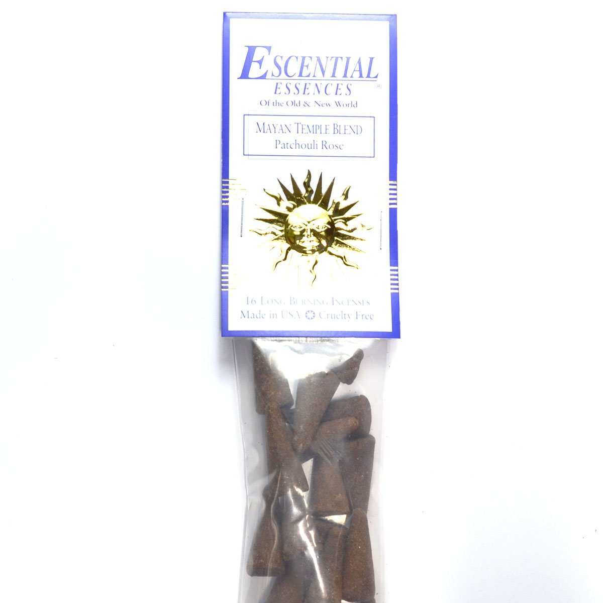 Mayan Temple Escential Essences Cone Incense 16-Pack