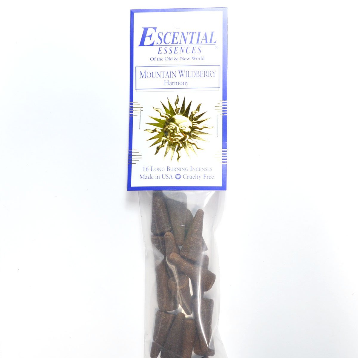 Mountain Wildberry Escential Essences Cone Incense 16-Pack