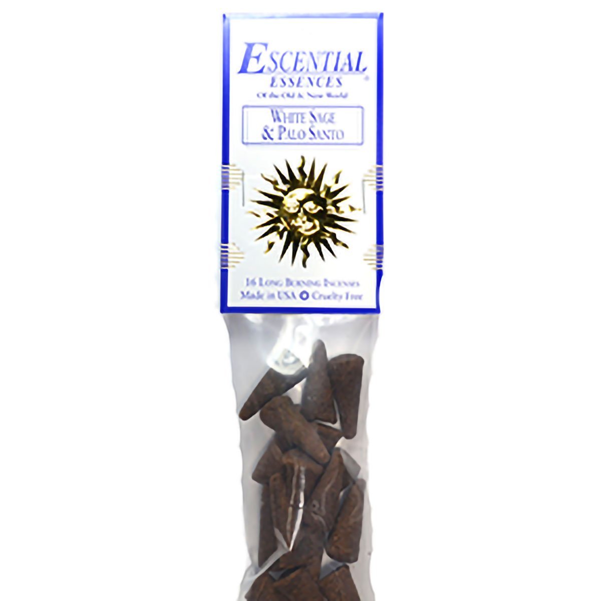 White Sage & Palo Santo Escential Essences Incense Cones 16-Pack