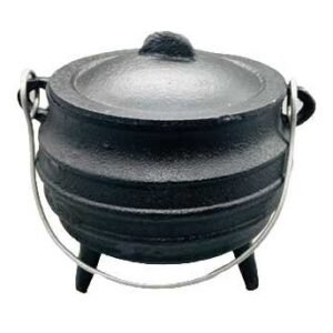 5" Cast Iron Cauldron w/ Lid