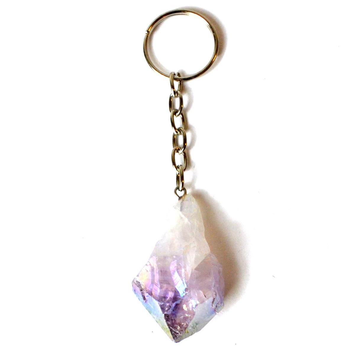 Angel Aura Plated Amethyst Keychain 3"