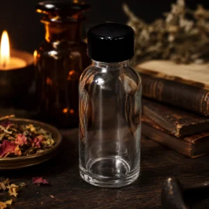 Clear 1 oz Glass Bottle & Cap