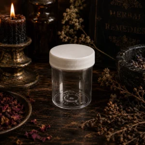 1 oz Plastic Jar With Screw-On Cap