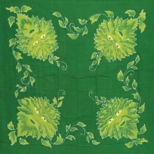 Green Man Wax Altar Cloth Or Scarf 36" x 36"
