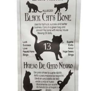Black Cat Bone Ritual Curio in Bone