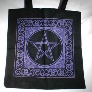 Celtic Pentacle Cotton Tote Bag 18" x 18"
