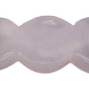 7" Triple Moon Pink Calcite Offering Plate