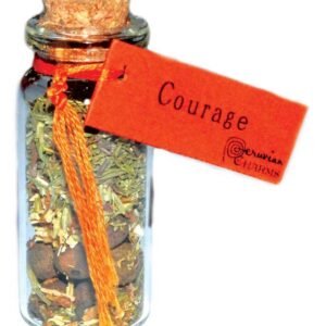 Courage Pocket Spell Bottle 2" Sealed Glass