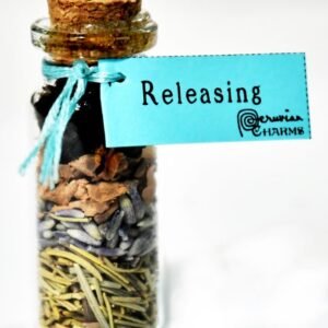 Releasing Pocket Spell Bottle 2" Sealed Glass Ritual Bottle