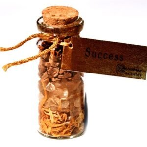 Success Pocket Spell Bottle 2" Sealed Glass Ritual Vial