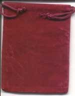 Burgundy Velveteen Pouch 2" x 2 1/2"